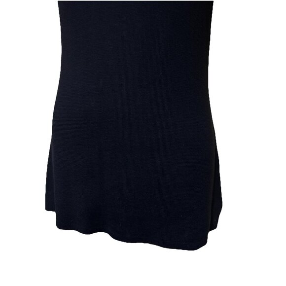 Ann Taylor Shell Sleeveless Silk Knit Long Tank Top Med Black Capsule Classic - Picture 3 of 8